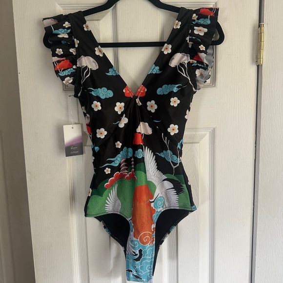 Averie Swimsuit Harlow Asian inspired print - Picture 2 of 9